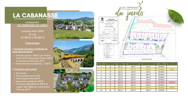 Offres de vente Terrain à batir La Cabanasse 66210