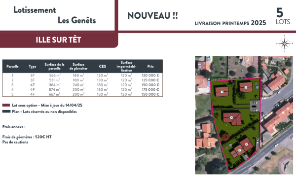 Offres de vente Terrain à batir Ille-sur-Têt 66130