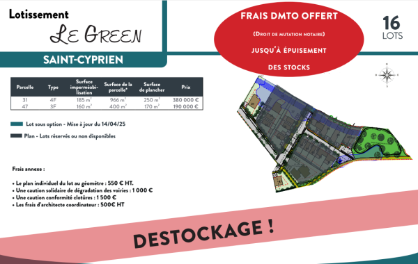 Offres de vente Terrain à batir Saint-Cyprien 66750